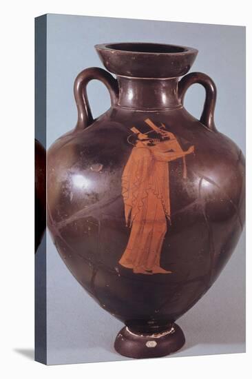 Attic Red Figure Amphora Depicting a Musician Playing a Lyre-Berlin Painter-Stretched Canvas