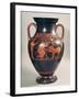 Attic Red-Figure Belly Amphora of Herakles Capturing Kerberus, Greek, from Athens, 6th Century B-Andokides-Framed Giclee Print