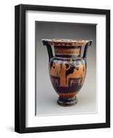 Attic Red-Figure Column Krater with a Symposium Scene of a Flute Player-null-Framed Giclee Print