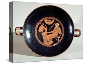 Attic Red-Figure Cup Depicting Phoenix and Briseis, Achilles' Captive, circa 490 BC-Brygos Painter-Stretched Canvas