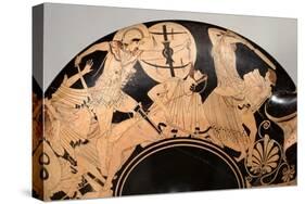 Attic Red-Figure Cup Depicting Scenes from the Trojan War, circa 490 BC-Brygos Painter-Stretched Canvas