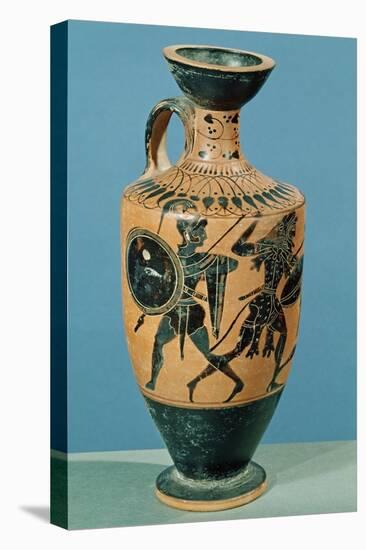 Attic Style Lekythos, Depicting Hercules and the Amazons-null-Stretched Canvas