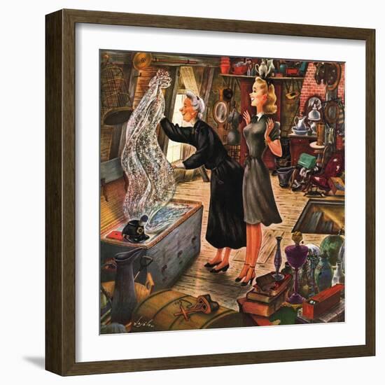 "Attic Treasure," June 7, 1947-Constantin Alajalov-Framed Giclee Print