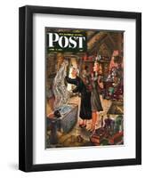 "Attic Treasure," Saturday Evening Post Cover, June 7, 1947-Constantin Alajalov-Framed Giclee Print