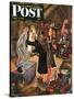"Attic Treasure," Saturday Evening Post Cover, June 7, 1947-Constantin Alajalov-Stretched Canvas