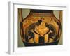 Attic Vase of Exekias Depicting Achilles and Ajax Playing Dice, Detail-null-Framed Giclee Print