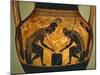 Attic Vase of Exekias Depicting Achilles and Ajax Playing Dice, Detail-null-Mounted Giclee Print