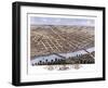 Attica, Indiana - Panoramic Map-Lantern Press-Framed Art Print