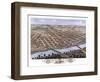 Attica, Indiana - Panoramic Map-Lantern Press-Framed Art Print