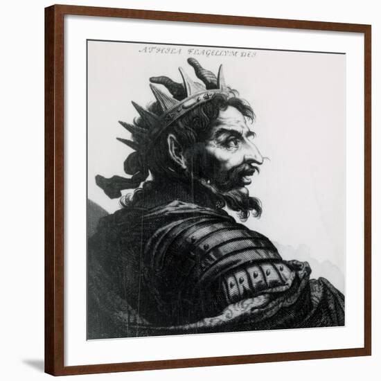 Attila (C. 385-453). Ruler of the Huns. Engraving-null-Framed Giclee Print