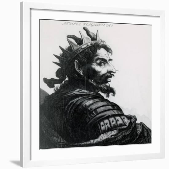 Attila (C. 385-453). Ruler of the Huns. Engraving-null-Framed Giclee Print