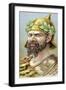 Attila King of the Huns from 434, 19th Century-null-Framed Giclee Print