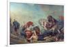 Attila the Hun, Followed by His Barbarian Hordes, Trampling Italy and the Arts Underfoot-Eugene Delacroix-Framed Giclee Print