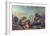 Attila the Hun, Followed by His Barbarian Hordes, Trampling Italy and the Arts Underfoot-Eugene Delacroix-Framed Premium Giclee Print