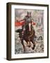 Attila the Hun Raising Aquila to the Ground-Tancredi Scarpelli-Framed Giclee Print