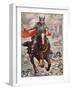 Attila the Hun Raising Aquila to the Ground-Tancredi Scarpelli-Framed Giclee Print