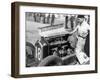 Attilio Marinoni, Chief Mechanic of Scuderia Ferrari, with an Alfa Romeo, 1934-null-Framed Photographic Print