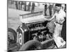 Attilio Marinoni, Chief Mechanic of Scuderia Ferrari, with an Alfa Romeo, 1934-null-Mounted Photographic Print