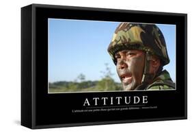 Attitude: Citation Et Affiche D'Inspiration Et Motivation-null-Framed Stretched Canvas