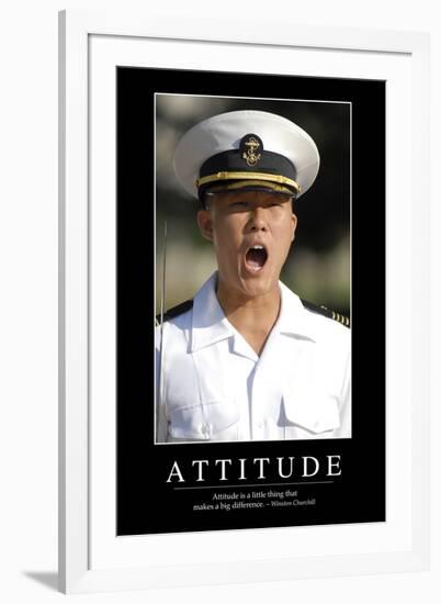 Attitude: Inspirational Quote and Motivational Poster-null-Framed Photographic Print