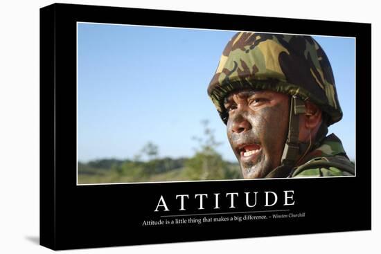 Attitude: Inspirational Quote and Motivational Poster-null-Stretched Canvas