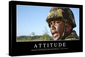 Attitude: Inspirational Quote and Motivational Poster-null-Stretched Canvas
