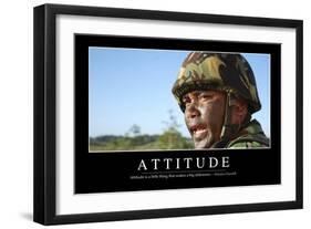Attitude: Inspirational Quote and Motivational Poster-null-Framed Premium Photographic Print
