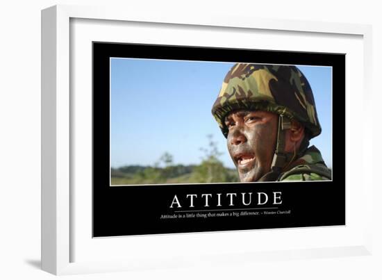 Attitude: Inspirational Quote and Motivational Poster-null-Framed Photographic Print