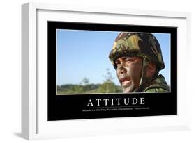 Attitude: Inspirational Quote and Motivational Poster-null-Framed Photographic Print