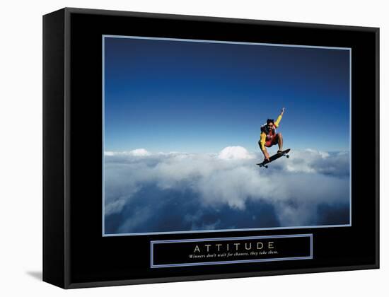 Attitude-null-Framed Stretched Canvas