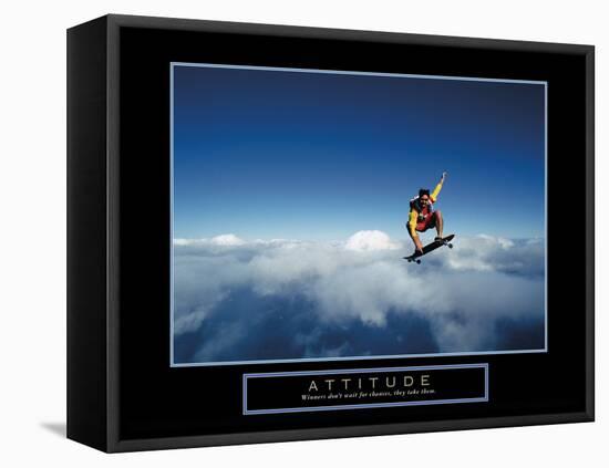 Attitude-null-Framed Stretched Canvas