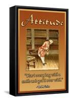Attitude-null-Framed Stretched Canvas