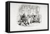 Attorney and Client, Fortitude and Impatience, Illustration from 'Bleak House' by Charles Dickens-Hablot Knight Browne-Framed Stretched Canvas
