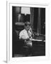 Attorney Gen. Robert F. Kennedy in His Office at Night-null-Framed Photographic Print