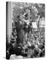 Attorney General Bobby Kennedy Speaking to Crowd in D.C.-Warren K^ Leffler-Stretched Canvas