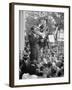 Attorney General Bobby Kennedy Speaking to Crowd in D.C.-Warren K^ Leffler-Framed Photo