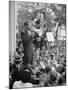 Attorney General Bobby Kennedy Speaking to Crowd in D.C.-Warren K^ Leffler-Mounted Photo