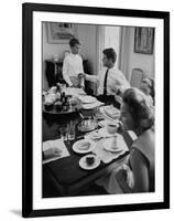 Attorney General Robert F. Kennedy and His Family Sharing Breakfast-null-Framed Photographic Print