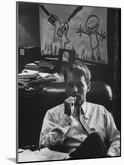 Attorney General Robert F. Kennedy, in His Office-null-Mounted Photographic Print