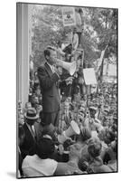Attorney General Robert F Kennedy speaking to a crowd of Civil Rights protestors, 1963-Warren K. Leffler-Mounted Photographic Print