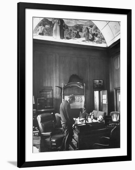 Attorney General Robert F. Kennedy Standing at His Desk-null-Framed Photographic Print