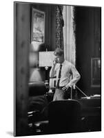 Attorney General Robert F. Kennedy, Talking on the Telephone in His Office-George Silk-Mounted Photographic Print