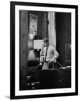 Attorney General Robert F. Kennedy, Talking on the Telephone in His Office-George Silk-Framed Photographic Print