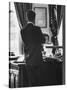 Attorney General Robert Kennedy, Conferring with Brother President John Kennedy at White House-Art Rickerby-Stretched Canvas