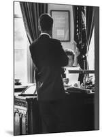 Attorney General Robert Kennedy, Conferring with Brother President John Kennedy at White House-Art Rickerby-Mounted Photographic Print