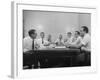 Attorney Milton R. Wessel Sitting with His Assistants at the Time of the Appalachin Gangsters Trial-null-Framed Photographic Print