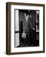 Attorney Richard Nixon in the Doorway of Law Office After Returning From WWII to Resume His Career-George Lacks-Framed Photographic Print