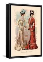 Attractive Afternoon Gowns-null-Framed Stretched Canvas