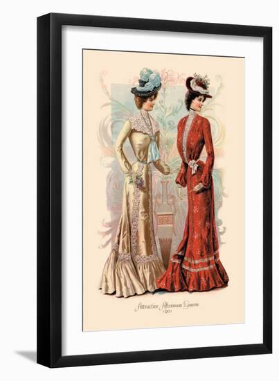 Attractive Afternoon Gowns-null-Framed Art Print