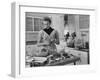 Attractive Housewife in Modern Kitchen, Preparing Food-Eliot Elisofon-Framed Photographic Print